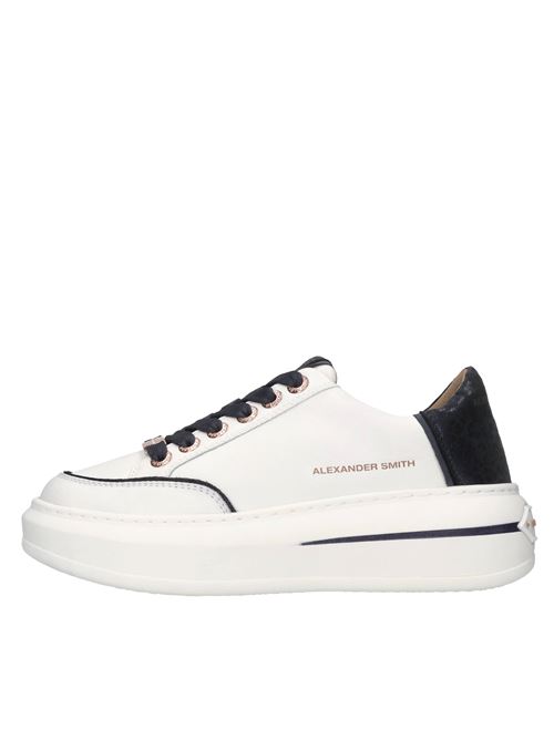 Sneakers in pelle ed ecopelle ALEXANDER SMITH | LANCASTER WOMAN LSW 1861BIANCO-BLU